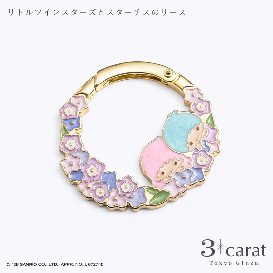 🌸【日本直送】3carat × 三麗鷗 花圈造型包包掛飾｜大人のサンリオ・附禮品包裝（9款角色）
