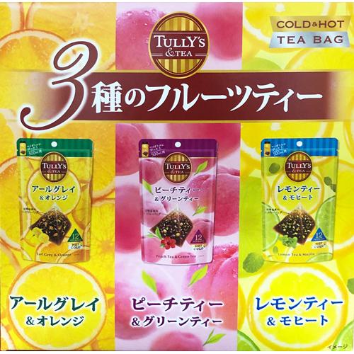 🌸【伊藤園 × TULLY'S & TEA】水果紅茶 3種綜合茶包72入｜果香融合紅茶・清新香氣・隨時享受咖啡館氛圍